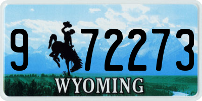 WY license plate 972273