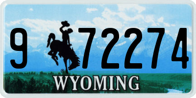 WY license plate 972274