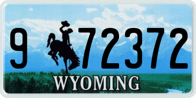 WY license plate 972372