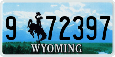 WY license plate 972397