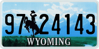 WY license plate 9724143