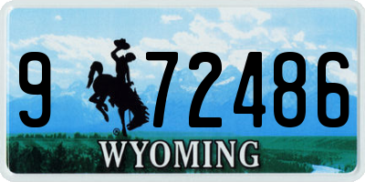 WY license plate 972486