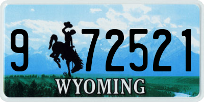 WY license plate 972521