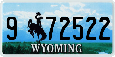 WY license plate 972522