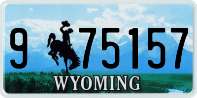 WY license plate 975157