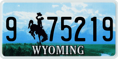 WY license plate 975219