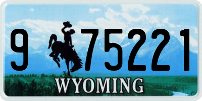 WY license plate 975221