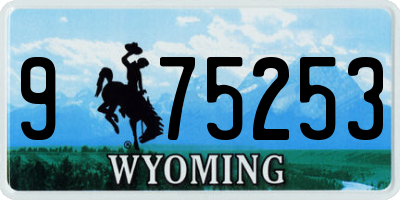 WY license plate 975253