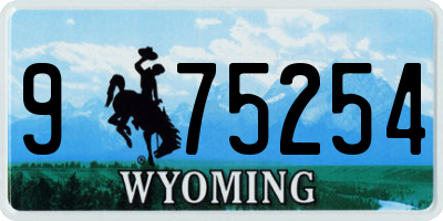 WY license plate 975254