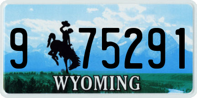 WY license plate 975291