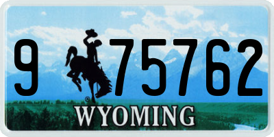 WY license plate 975762