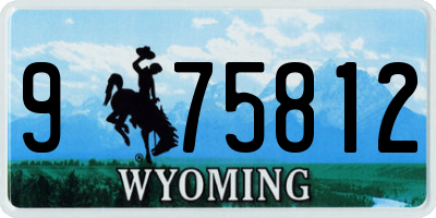 WY license plate 975812