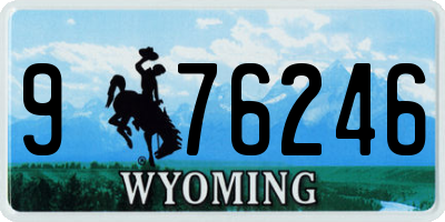 WY license plate 976246