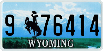 WY license plate 976414