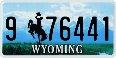WY license plate 976441