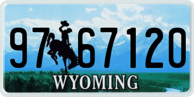 WY license plate 9767120