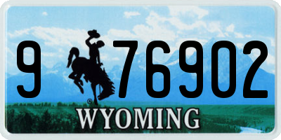 WY license plate 976902