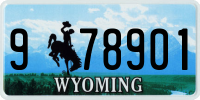 WY license plate 978901