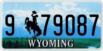 WY license plate 979087