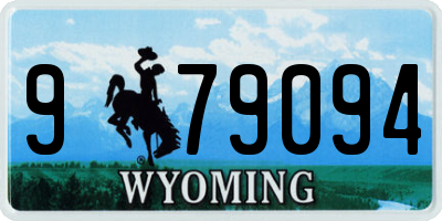 WY license plate 979094