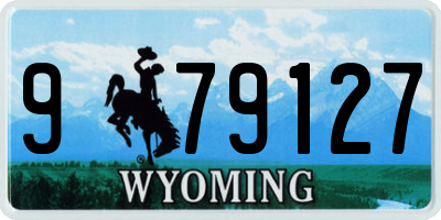 WY license plate 979127