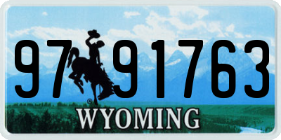 WY license plate 9791763