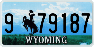 WY license plate 979187