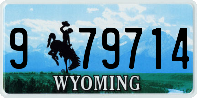 WY license plate 979714