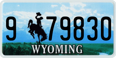 WY license plate 979830
