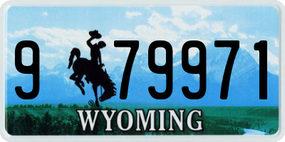WY license plate 979971