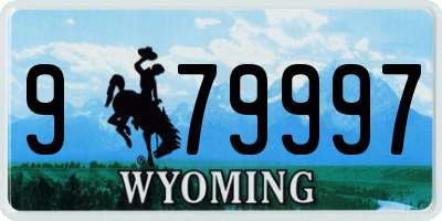 WY license plate 979997