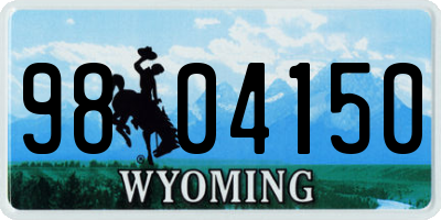 WY license plate 9804150