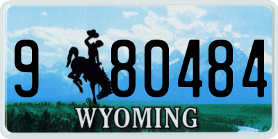 WY license plate 980484