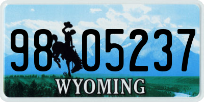 WY license plate 9805237