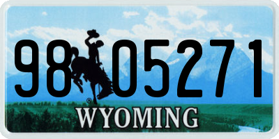 WY license plate 9805271