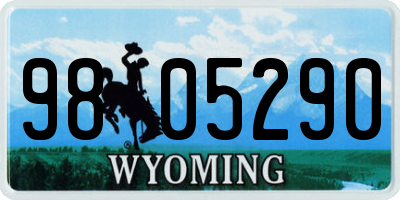 WY license plate 9805290
