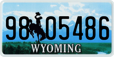 WY license plate 9805486