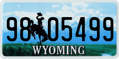 WY license plate 9805499