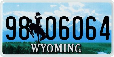 WY license plate 9806064