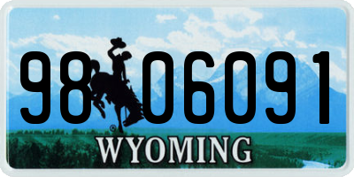 WY license plate 9806091