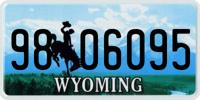 WY license plate 9806095