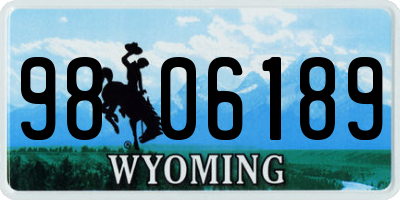 WY license plate 9806189