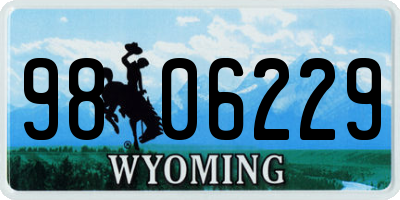 WY license plate 9806229