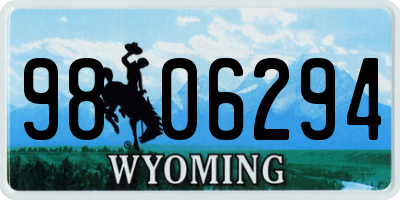 WY license plate 9806294