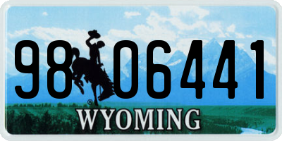 WY license plate 9806441