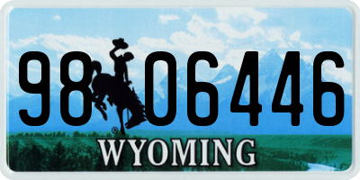 WY license plate 9806446