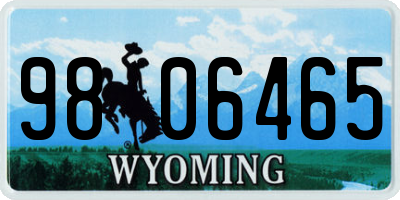 WY license plate 9806465