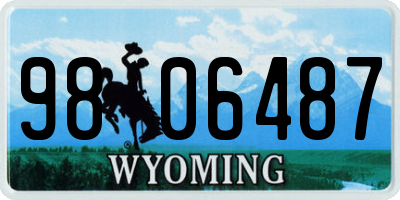 WY license plate 9806487