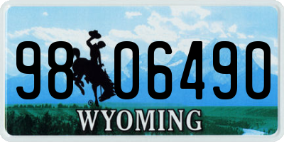 WY license plate 9806490