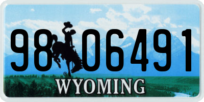 WY license plate 9806491